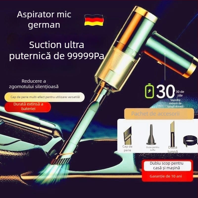 Aspirator auto HEPA, aspirație 11000 Pa, alimentare 220V, portabil