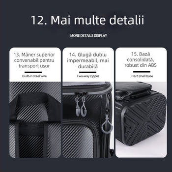 Scaun de pescuit pliabil cu husă dură, rucsac spațios, geantă tip găleată, depozitare, scaun de pescuit multifuncțional (Brand Nothing; Material Piele; Impermeabil Da; Funcție Altceva)