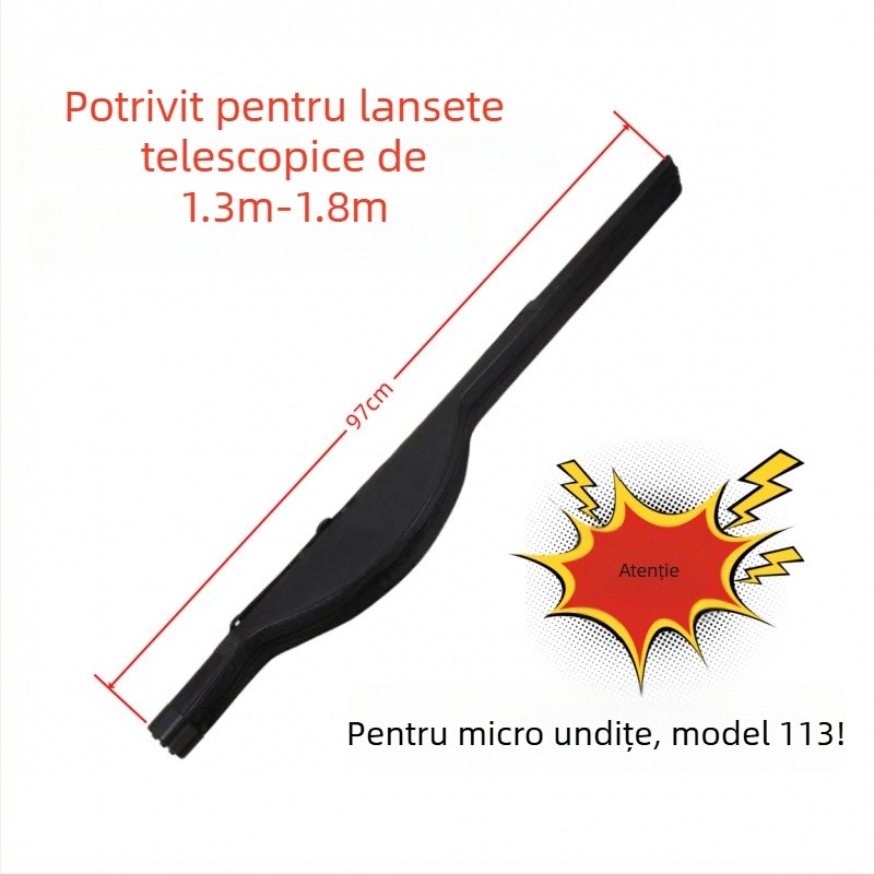 Geantă PVC pentru undițe de pescuit, capacitate mare, curea crossbody/umar, stil rucsac, compartiment detașabil pentru tambur