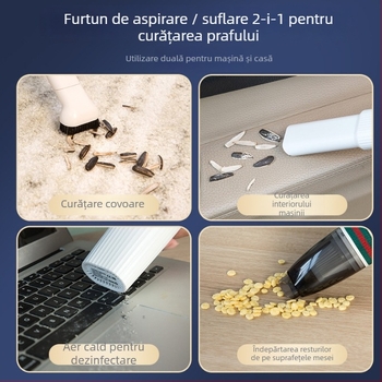 Aspirator portabil pentru mașină - 3.7V, 45W, 4500 Pa, fără fir, autonomie 120 min