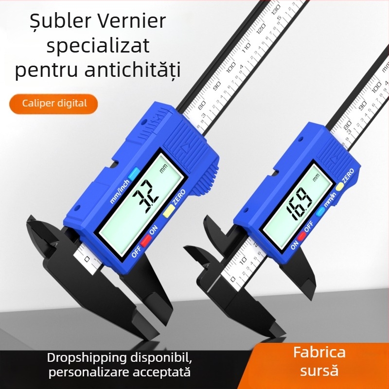 Caliper digital de înaltă precizie, mic, din plastic, 0–15 cm, pentru bijuterii și meșteșuguri