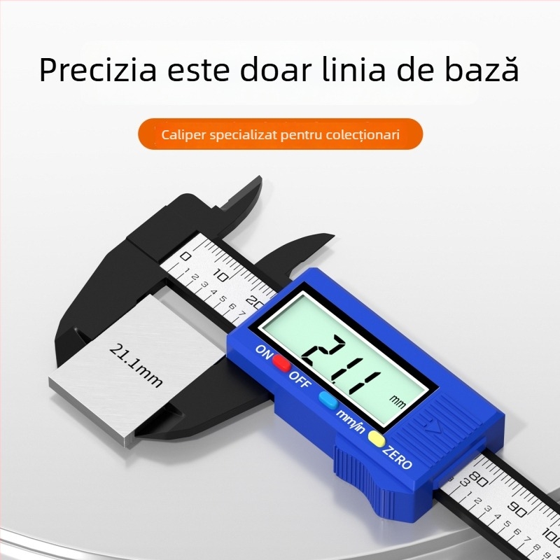 Caliper digital de înaltă precizie, mic, din plastic, 0–15 cm, pentru bijuterii și meșteșuguri