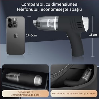 Aspirator auto fără fir, 100 W, aspirație 6000 Pa, tensiune ≤36 V, încărcabil