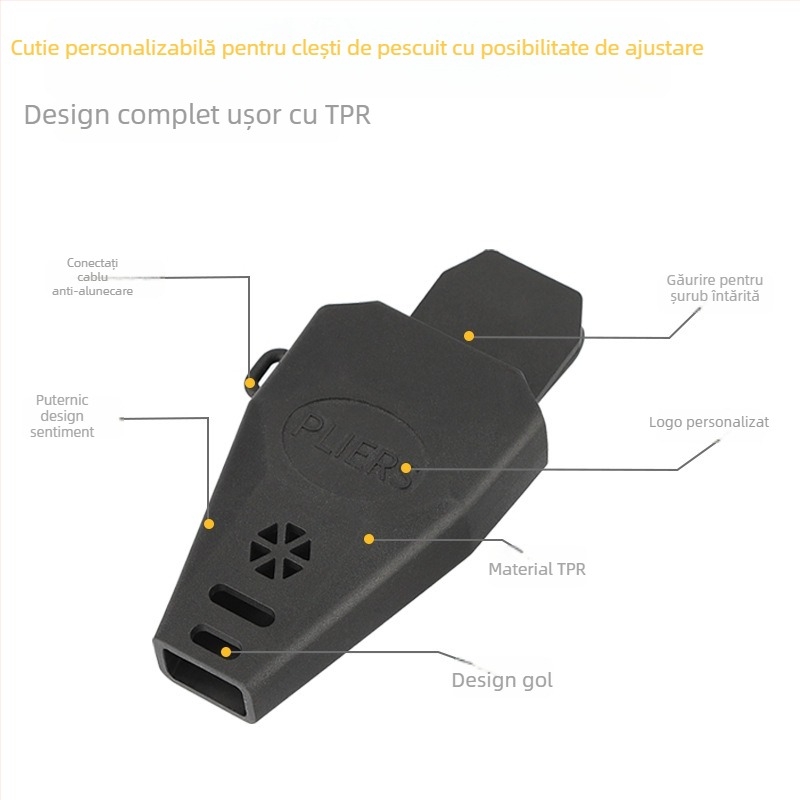 Clește de pescuit rotativ la 360° cu mâner TPR – set portabil de depozitare