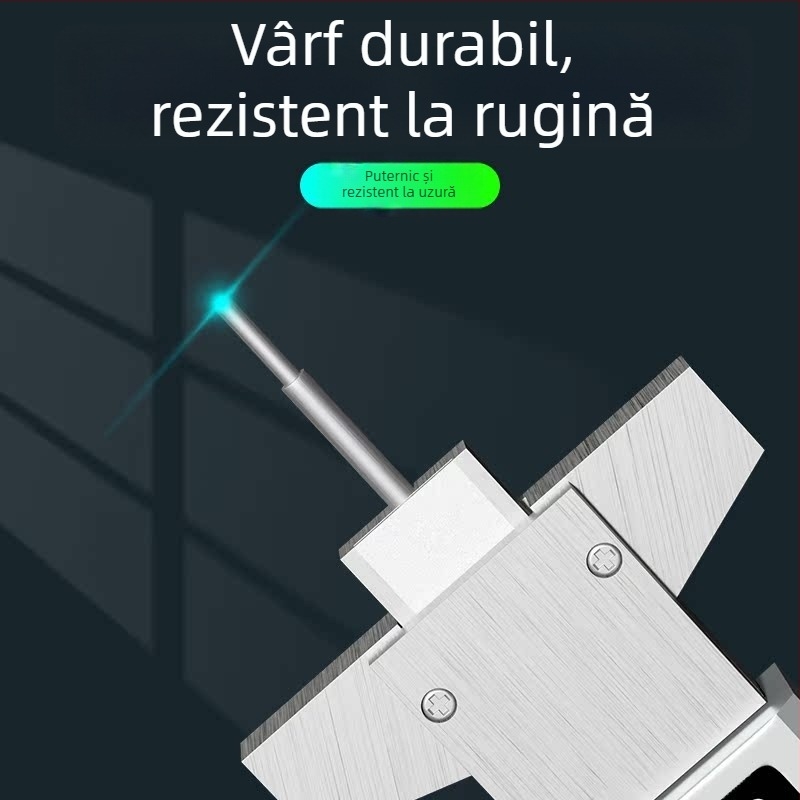 Caliper digital pentru adâncimea profilului anvelopei cu afișaj electronic pentru monitorizarea grosimii anvelopei