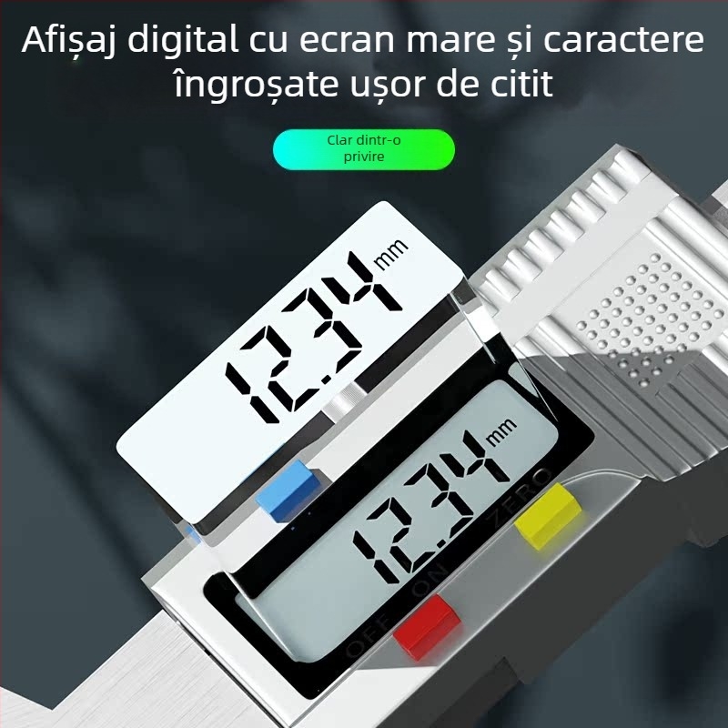 Caliper digital pentru adâncimea profilului anvelopei cu afișaj electronic pentru monitorizarea grosimii anvelopei