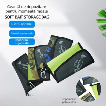 Geantă pentru pescuit marin, impermeabilă, cu capacitate mare, buzunar detașabil pentru momeli moi, din material Oxford