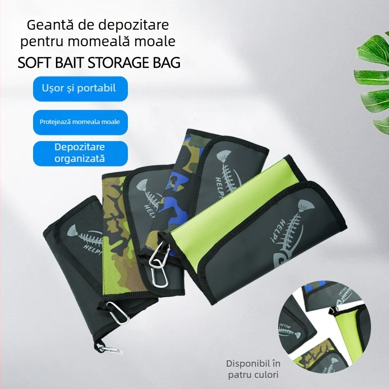 Geantă pentru pescuit marin, impermeabilă, cu capacitate mare, buzunar detașabil pentru momeli moi, din material Oxford
