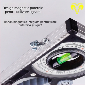 Indicator digital de pantă cu inclinometru magnetic digital și riglă unghiulară cu nivel pentru construcții și decorare