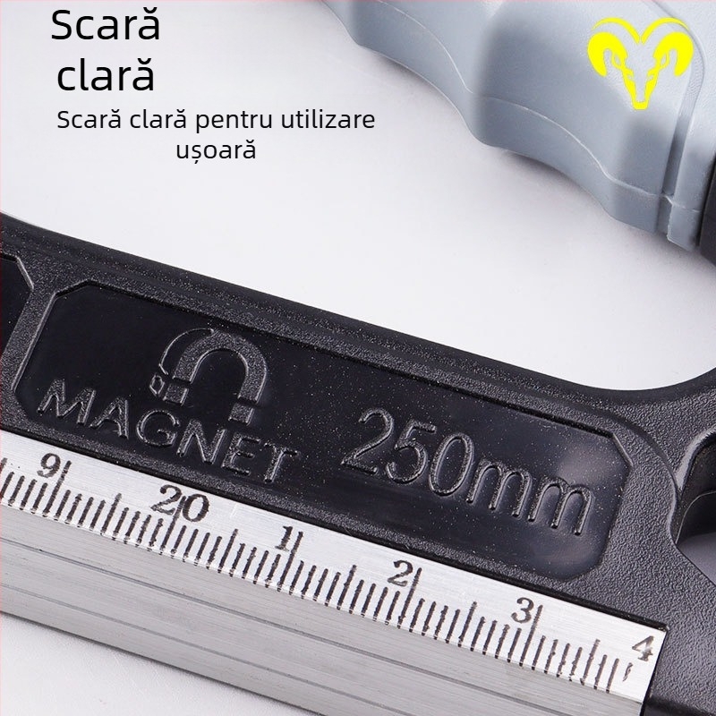 Indicator digital de pantă cu inclinometru magnetic digital și riglă unghiulară cu nivel pentru construcții și decorare
