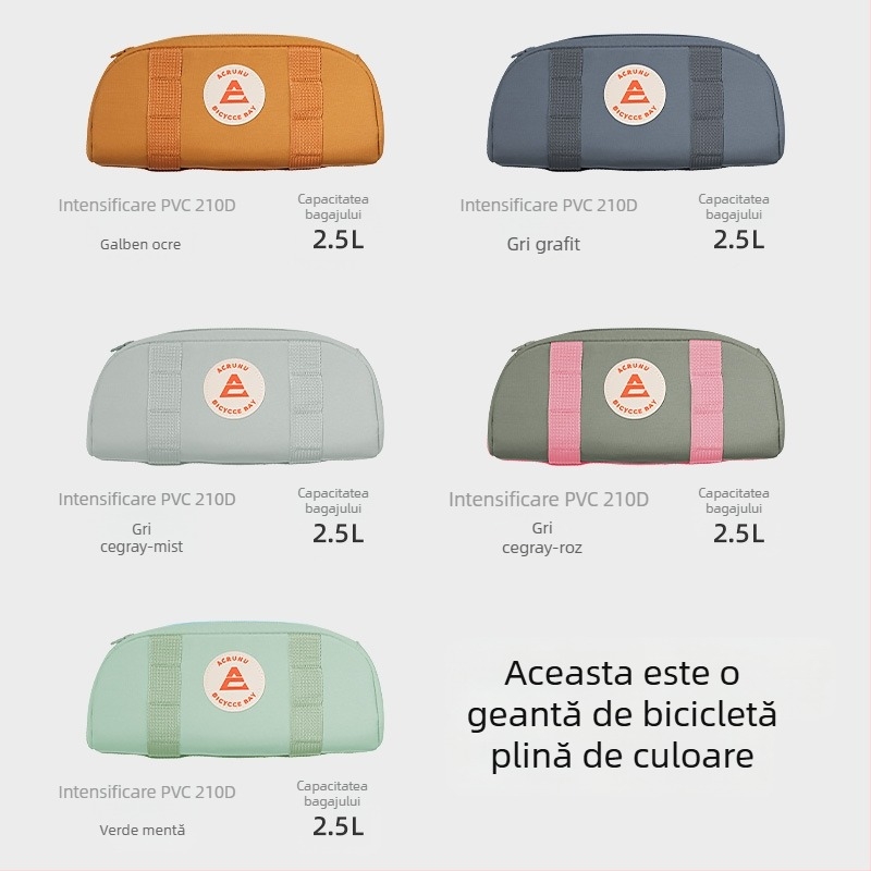 ACRUNU Geantă impermeabilă pentru ghidonul bicicletei – husă frontală pentru cadrul, 2.5 L, PVC 400D, eliberare rapidă, 140 g