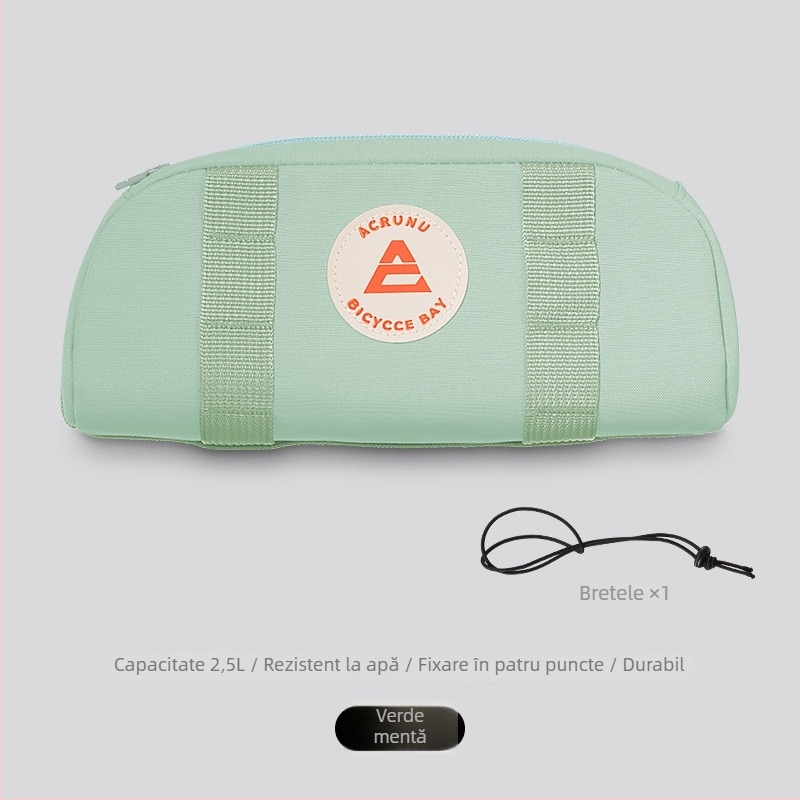 ACRUNU Geantă impermeabilă pentru ghidonul bicicletei – husă frontală pentru cadrul, 2.5 L, PVC 400D, eliberare rapidă, 140 g