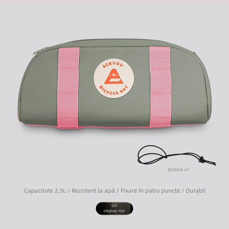 ACRUNU Geantă impermeabilă pentru ghidonul bicicletei – husă frontală pentru cadrul, 2.5 L, PVC 400D, eliberare rapidă, 140 g