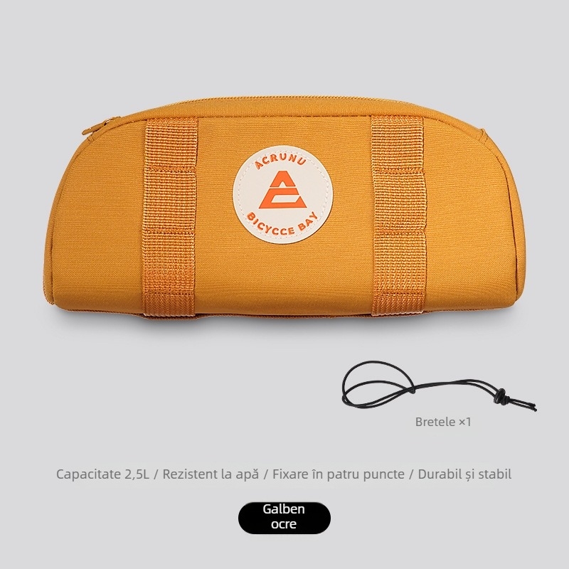 ACRUNU Geantă impermeabilă pentru ghidonul bicicletei – husă frontală pentru cadrul, 2.5 L, PVC 400D, eliberare rapidă, 140 g