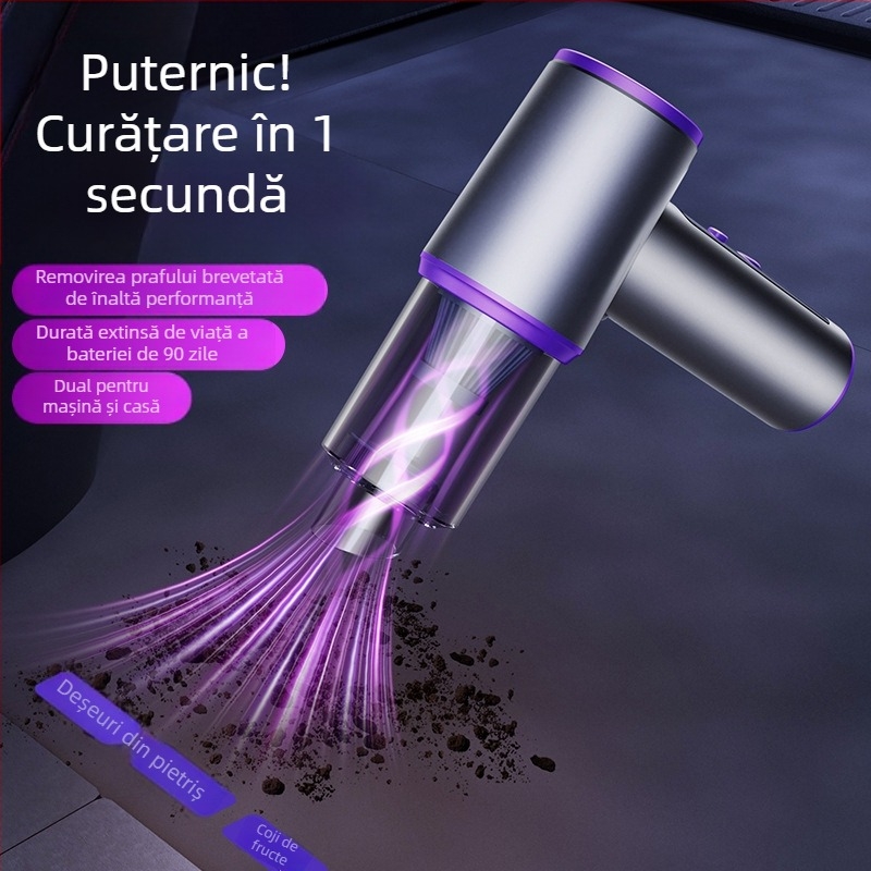 Aspirator fără fir pentru mașină și casă, cu motor fără perii, aspirare puternică 16.000 Pa