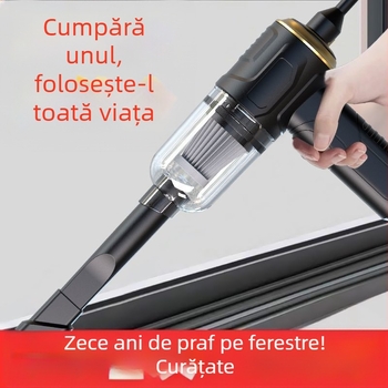 Aspirator portabil pentru mașină și casă - 300 W, aspirație 20000 Pa, reîncărcabil, cablu de 300 cm, manometru pentru presiunea pneurilor