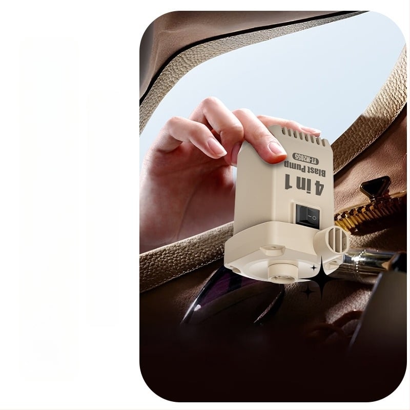 Pompa portabilă pentru pneuri auto, alimentare pe baterie, pompă cu un singur cilindru, debit de aer 30 L/min, funcționare continuă peste 20 de minute, sub 80W