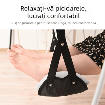 Hamac pentru picioare atașat biroului — poliester, pompă manuală, pentru 1 persoană
