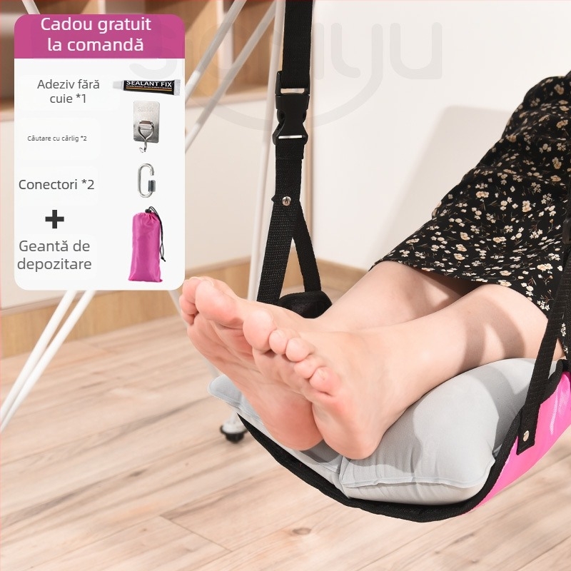 Hamac pentru picioare atașat biroului — poliester, pompă manuală, pentru 1 persoană