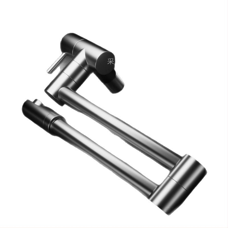 Robinet de bucătărie pliabil – oțel inox, montat pe perete, rotativ și extensie retractabilă, model Jd-7179, 0–90°C