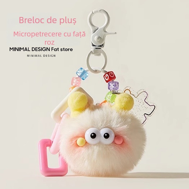 Charm de pluș pentru geantă – model desene animate, stil proaspăt și dulce, aspect drăguț, primăvara 2025