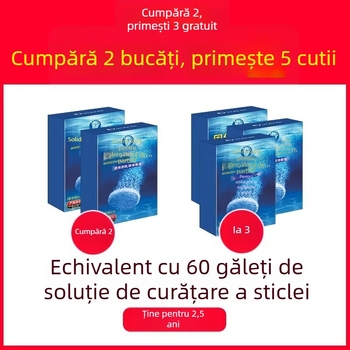 Tablete efervescente pentru lichidul de parbriz auto, concentrat pentru eliminarea filmului uleios, universal pentru toate anotimpurile, 10 buc., model Yj-a2803-bhj-13t