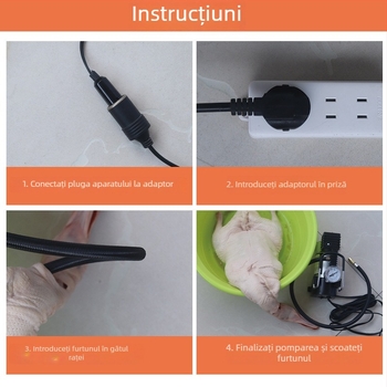 Pompa de umflat multifuncțională pentru fripturi, păsări și animale (240V, 220W, USB, Afișaj digital, >2 cilindri)