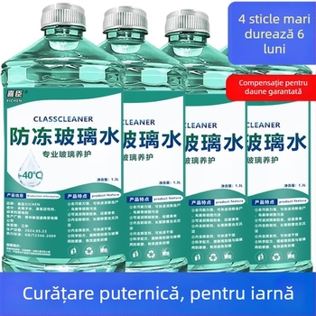 Lichid parbriz cu antifrizo până la -40°C, utilizare all-season, acoperire cristalină și îndepărtarea peliculei uleioase