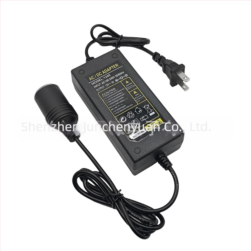 Adaptor de alimentare 12V 5A pentru brichetă auto – potrivit pentru aspiratoare auto, pompe de aer, frigidare, electrocasnice și monitorizarea pompelor de apă