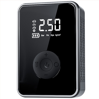 Pompa de aer portabilă pentru mașină USB, 7.4V, 25 L/min, afișaj digital, >20 minute funcționare, carcasă ABS