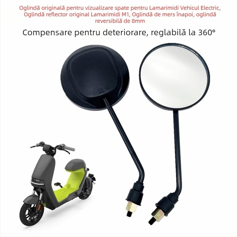 Oglindă originală pentru vehicul electric, filet de 8 mm, oglindă de mers înapoi, cod produs Jcbcm7