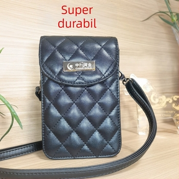 Geantă crossbody/centură cu lanț, design capitonat, utilizare dublă, stil vertical, închidere magnetică, buzunar laminat cu fermoar, căptușeală din nylon
