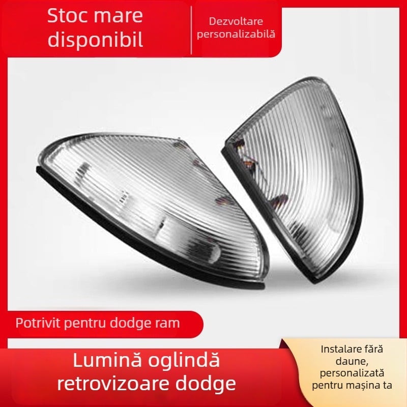Lumina LED pentru oglinda Dodge Ram 1500/2500 cu semnal de schimbare direcției, 5W, 12V, modelele 68064949AA-L / 68064948AA-R