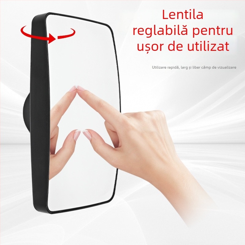 TD-01107 Oglindă exterioară pentru camion, oglindă plată, carcasă din plastic dur, sticlă din plastic dur + lentilă din sticlă