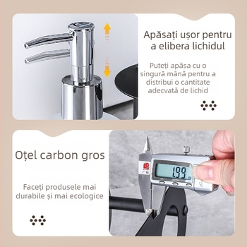 Dispenser de săpun pentru baie, din sticlă, design modern pentru birou