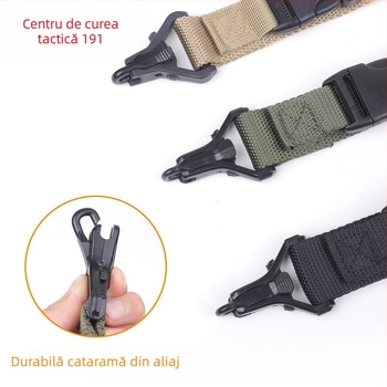 Lesă tactic exterioră 191 – Curea pentru armă din nailon imitativ, multifuncțională, reglabilă
