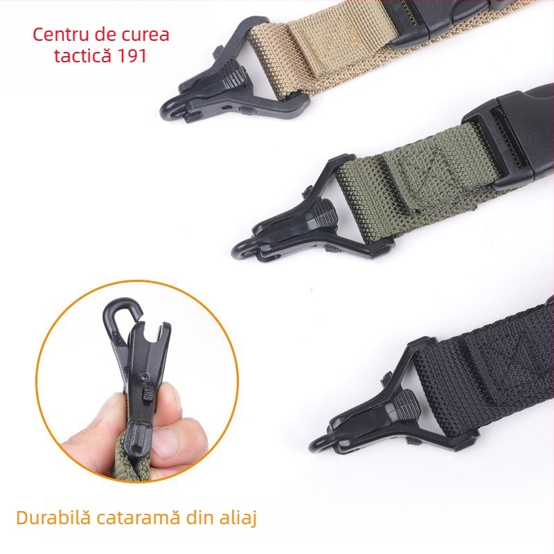 Lesă tactic exterioră 191 – Curea pentru armă din nailon imitativ, multifuncțională, reglabilă