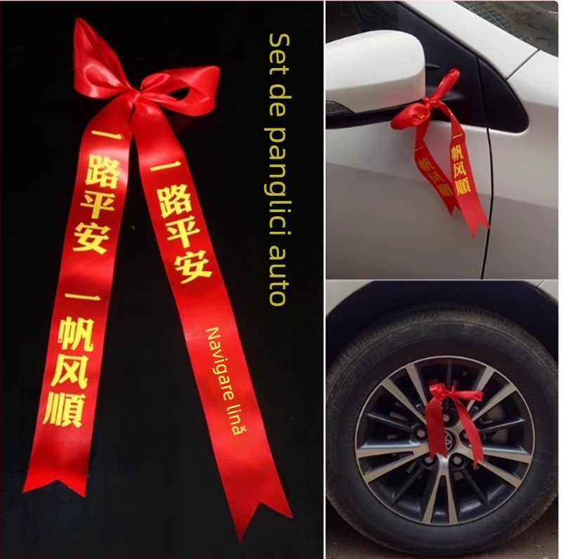 Panglică pentru oglinda retrovizoare a mașinii (decor auto; cadou gata; fără import)