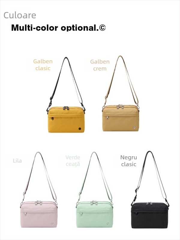 Geantă pentru pașaport crossbody, din nylon, impermeabilă, dublu strat, organizator de călătorie, capacitate mare, design neutru