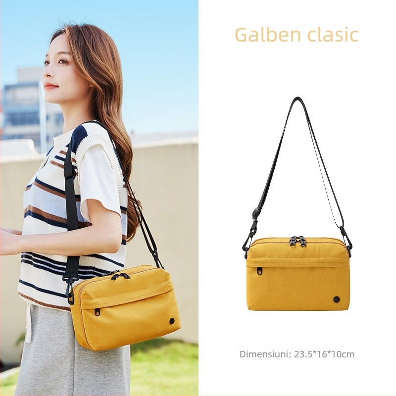 Geantă pentru pașaport crossbody, din nylon, impermeabilă, dublu strat, organizator de călătorie, capacitate mare, design neutru