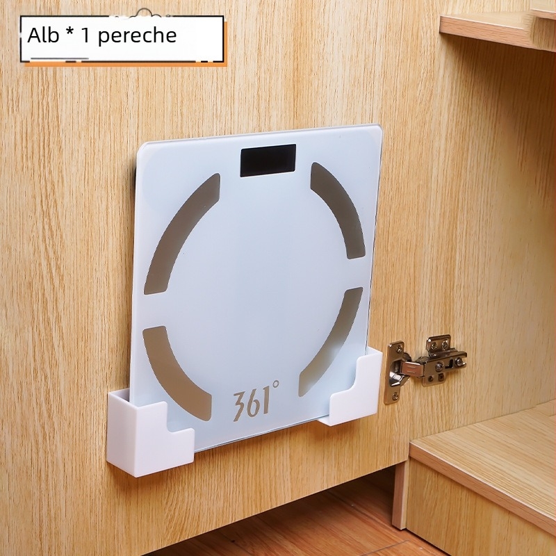 Suport montat pe perete pentru cântar digital – fără găuri, spațiu de depozitare pentru cântare corporale universale