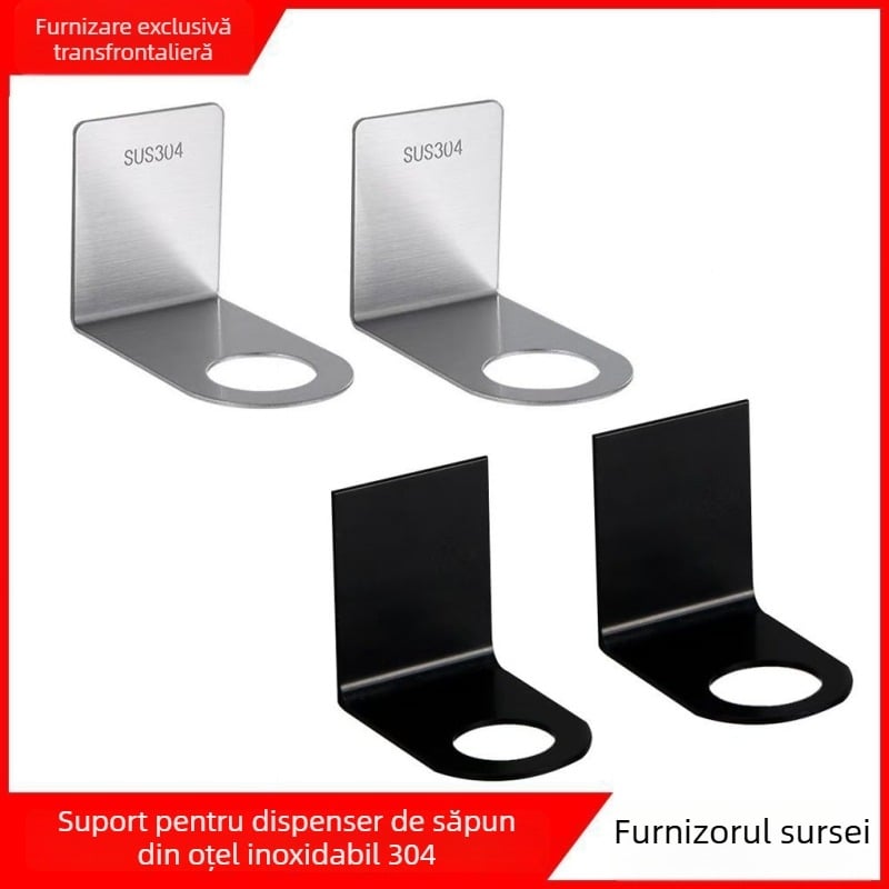 Raft montat pe perete din oțel inoxidabil, finisaj periat, pentru sticlele de săpun, dezinfectant, șampon și gel de duș, încărcare 3 kg, un singur nivel, marca Shanmoting