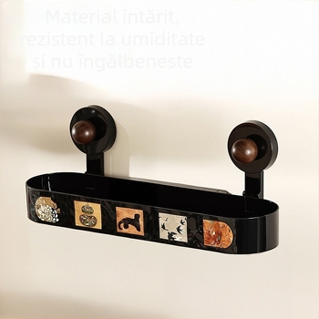 Raft de baie cu ventuze, montaj pe perete fără găuri, stil modern minimalist, model jjdhhvr, brand Sicheng, 1 nivel