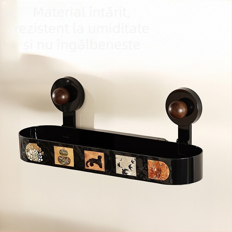 Raft de baie cu ventuze, montaj pe perete fără găuri, stil modern minimalist, model jjdhhvr, brand Sicheng, 1 nivel