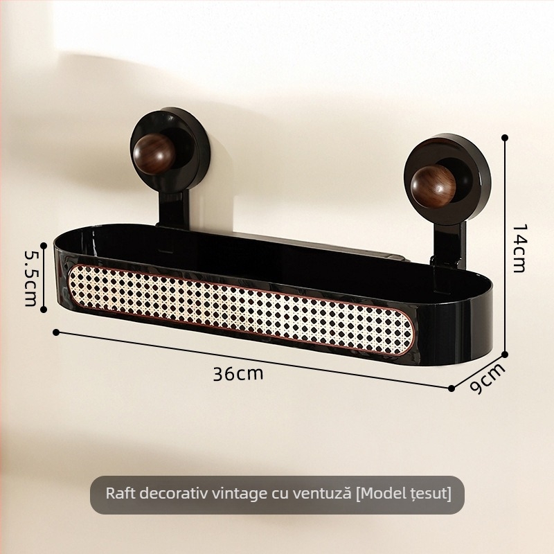 Raft de baie cu ventuze, montaj pe perete fără găuri, stil modern minimalist, model jjdhhvr, brand Sicheng, 1 nivel