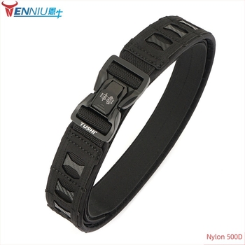 Curea tactică din nylon cu cataramă din aliaj, închidere cu cataramă, lățime groasă (>4 cm), finisaj placare electrolitică