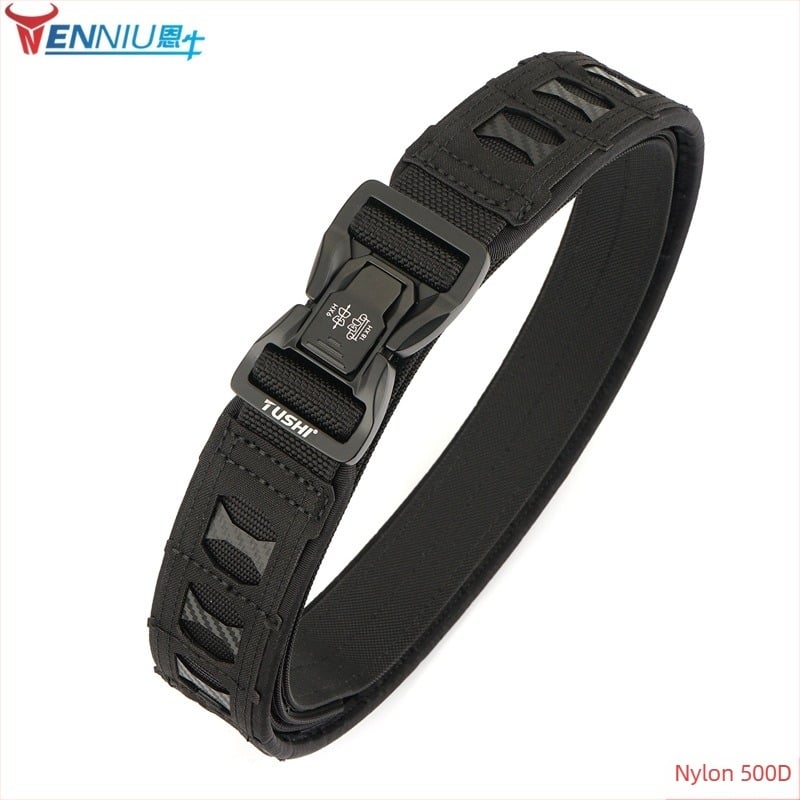 Curea tactică din nylon cu cataramă din aliaj, închidere cu cataramă, lățime groasă (>4 cm), finisaj placare electrolitică