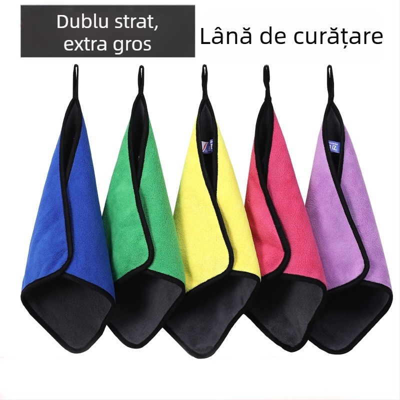 Cârpa de bucătărie din microfibră pentru vase și suprafețe – utilizare casnică, model solid, potrivită pentru oale și boluri