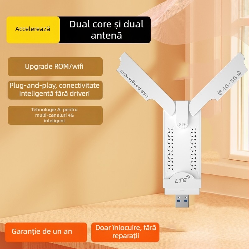 Zhilian Flying Wing Router Portabil Fără SIM – 150 Mbps, Dual-Band 2.4/5 GHz, 4G All-Netcom, 802.11n/g