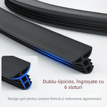 Bandă de etanșare pentru consola centrală a mașinii, cauciuc, model îmbunătățit, potrivire universală, izolație fonică